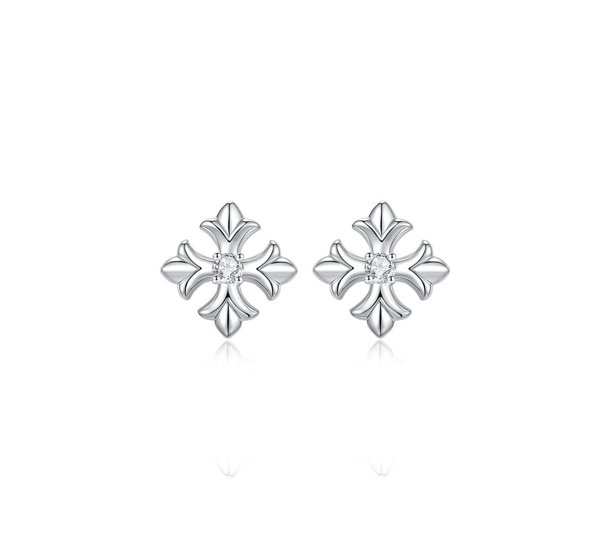 Lucky Cross Stud Earrings
