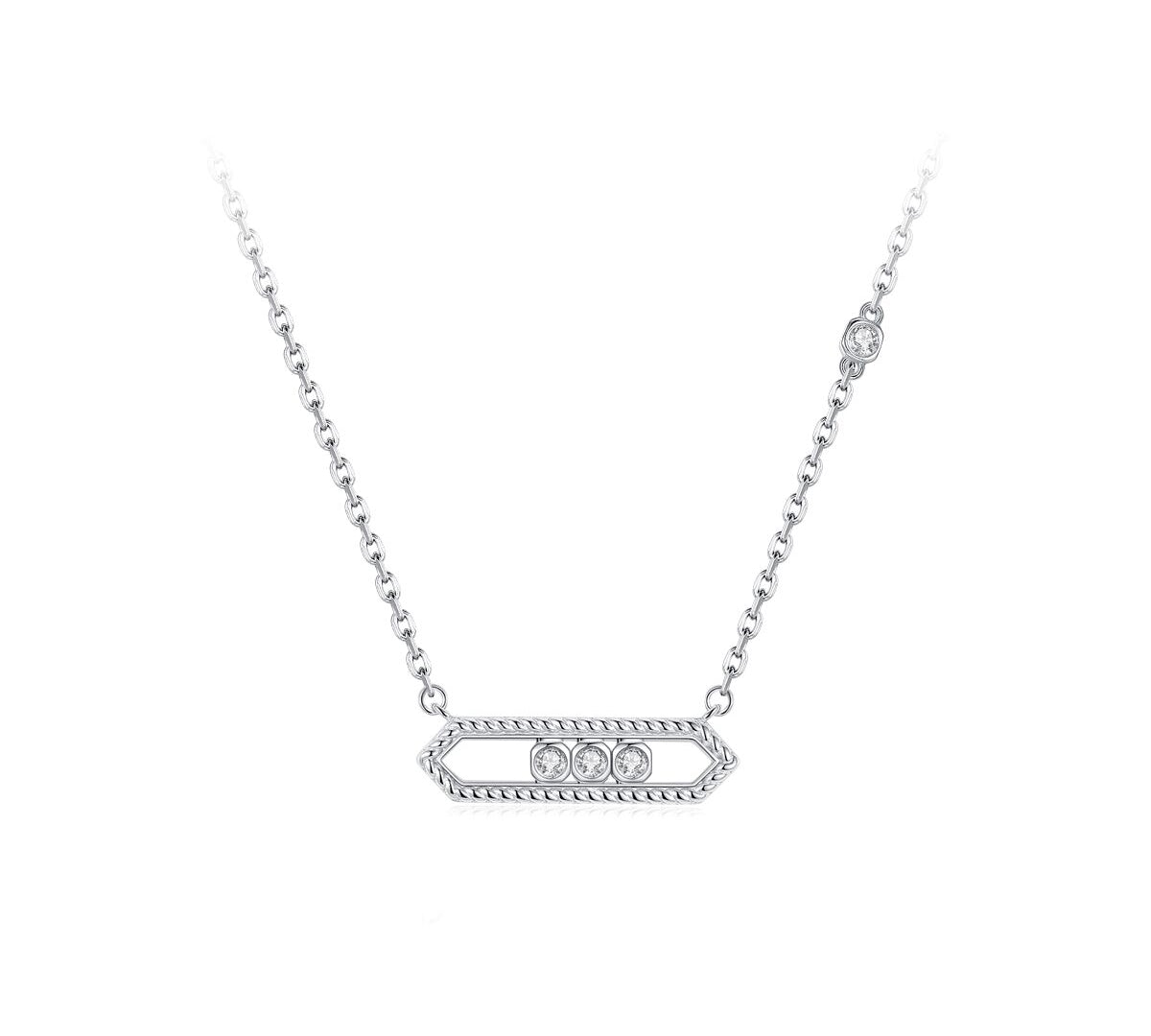 Celestial Bar 925 Silver Necklace