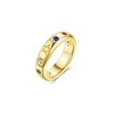 Rainbow Star 925 Sliver Ring