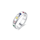 Rainbow Star 925 Sliver Ring