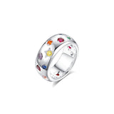 Rainbow Star 925 Sliver Ring