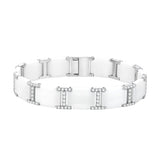 White Artistic Ceramic Geometric Square Bracelet