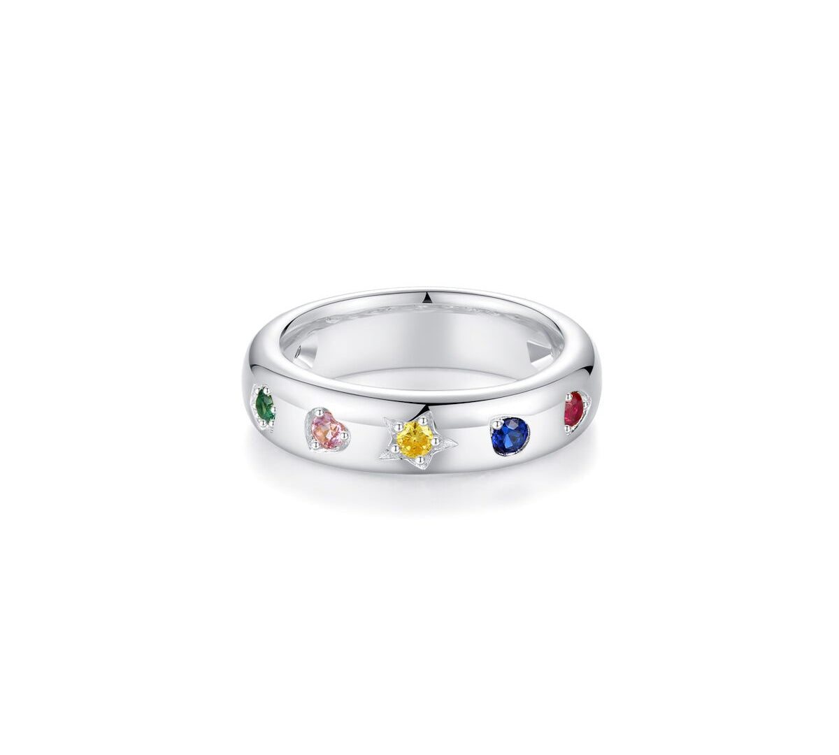 Rainbow Star 925 Sliver Ring