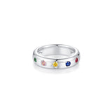 Rainbow Star 925 Sliver Ring