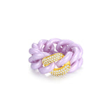 PAVE LAVENDER CERAMIC LINK RING