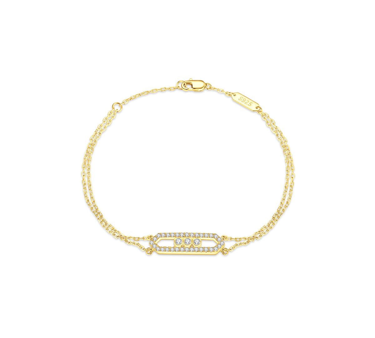 Gypsophila Celestial Bar 925 Silver Bracelet