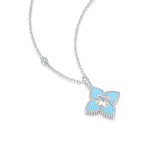 925 Sterling Silver Turquoise Quatrefoil Pendant