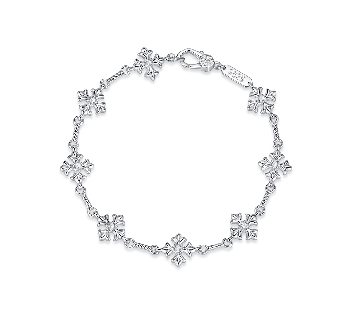 Lucky Cross 925 Silver Bracelet