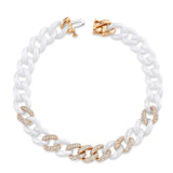 WHITE CERAMIC ESSENTIAL LINK BRACELET